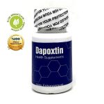 "Dapoksetin 60 mg 30 tablet kutusu, dapoxetine hydrochloride içeren film kaplı tablet ilacı, beyaz zemin üzerinde mavi ve yeşil tonlarda ambalaj tasarımı, ürün bilgileri ve marka logosu ile"