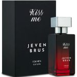 Jeven Brus Kiss Me kadın azdırıcı Parfüm, zarif tasarımı ve etkileyici kokusuyla dikkat çeker. Şişe üzerinde parfüm markası ve ürün bilgileri yer alır